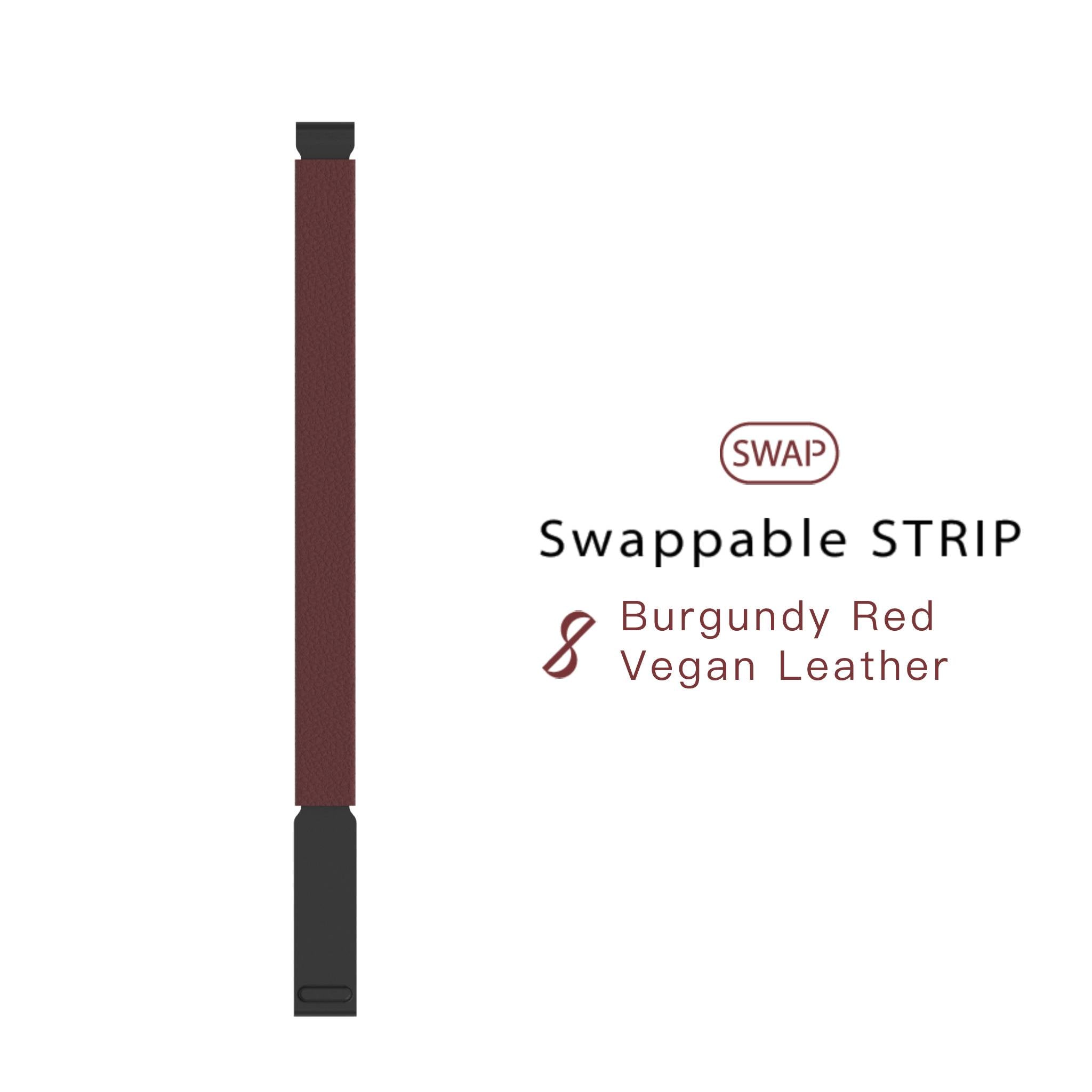Swappable Strip: Burgundy Red Vegan Leather