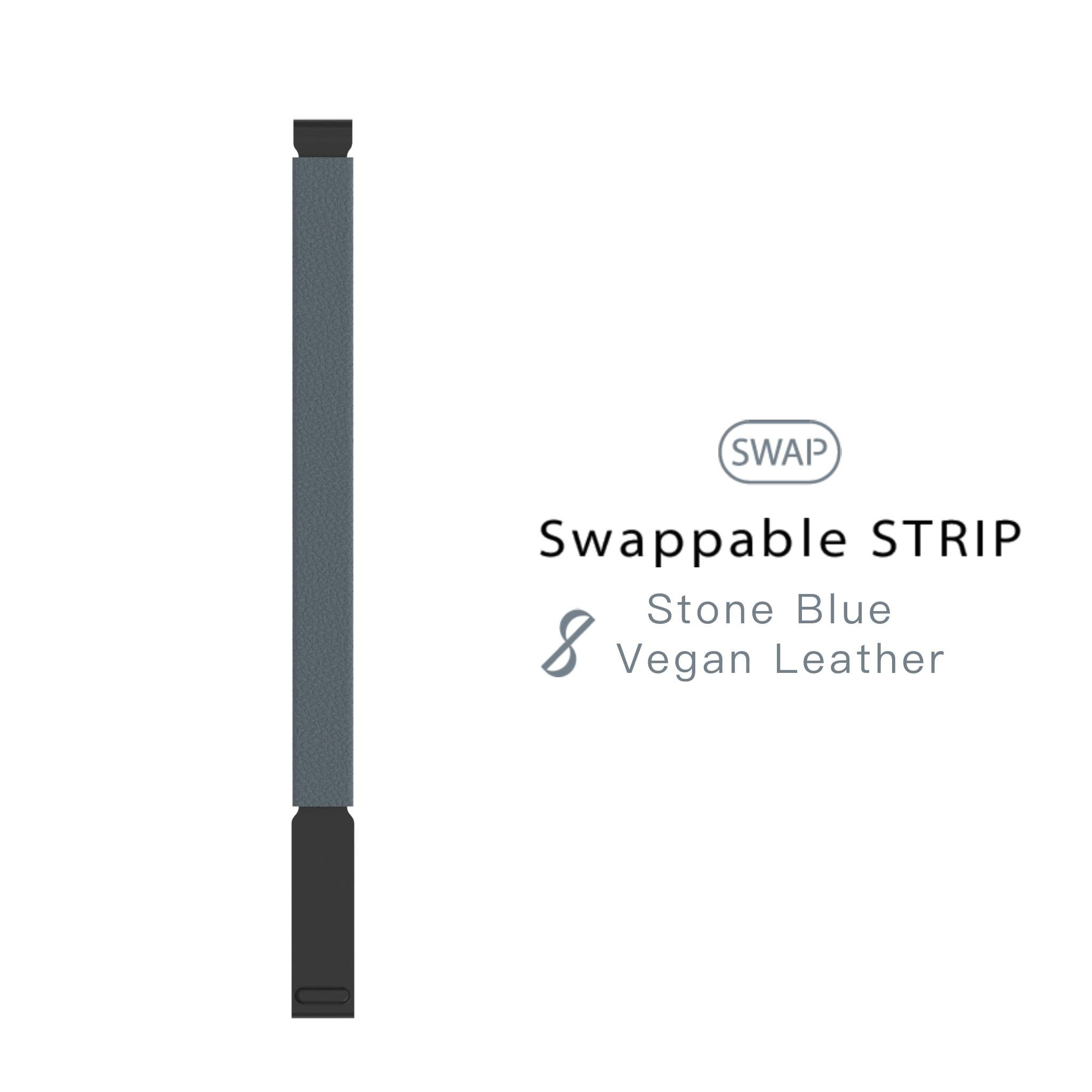 Swappable Strip: Stone Blue Vegan Leather