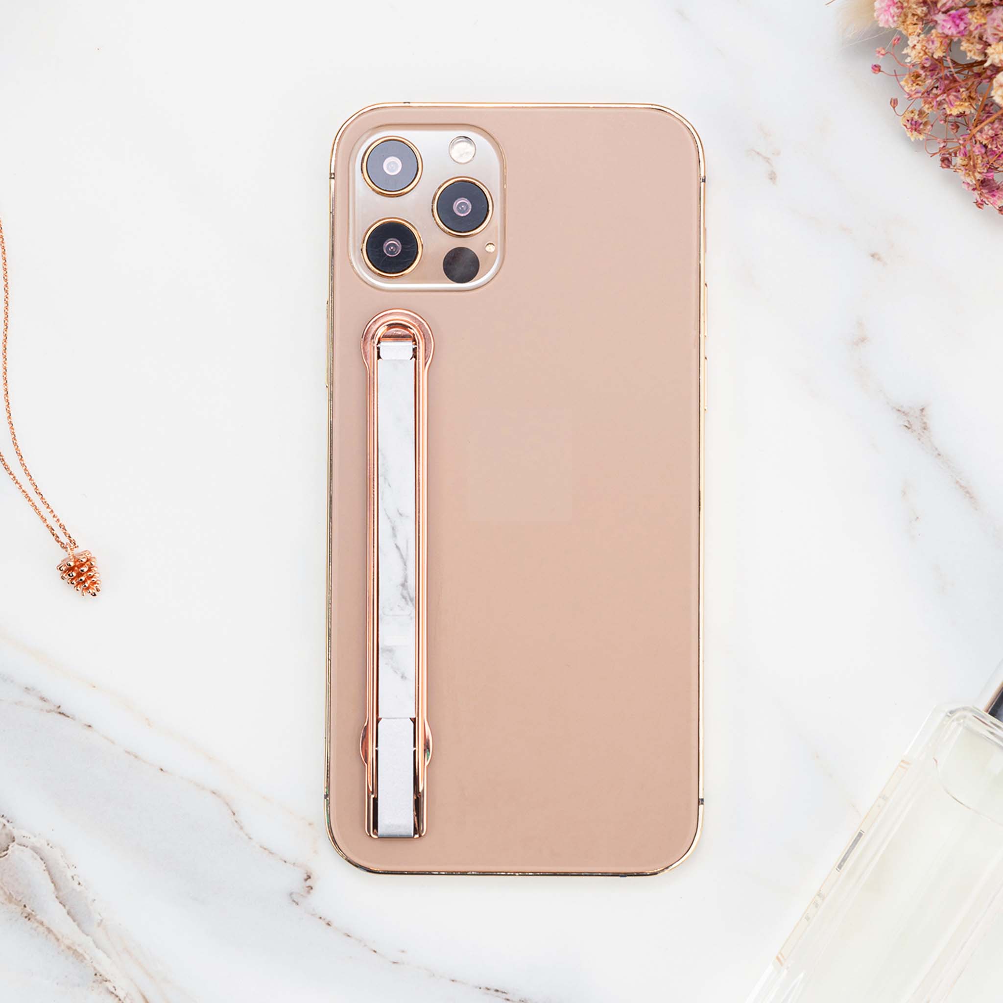 Rose Gold x White Marble