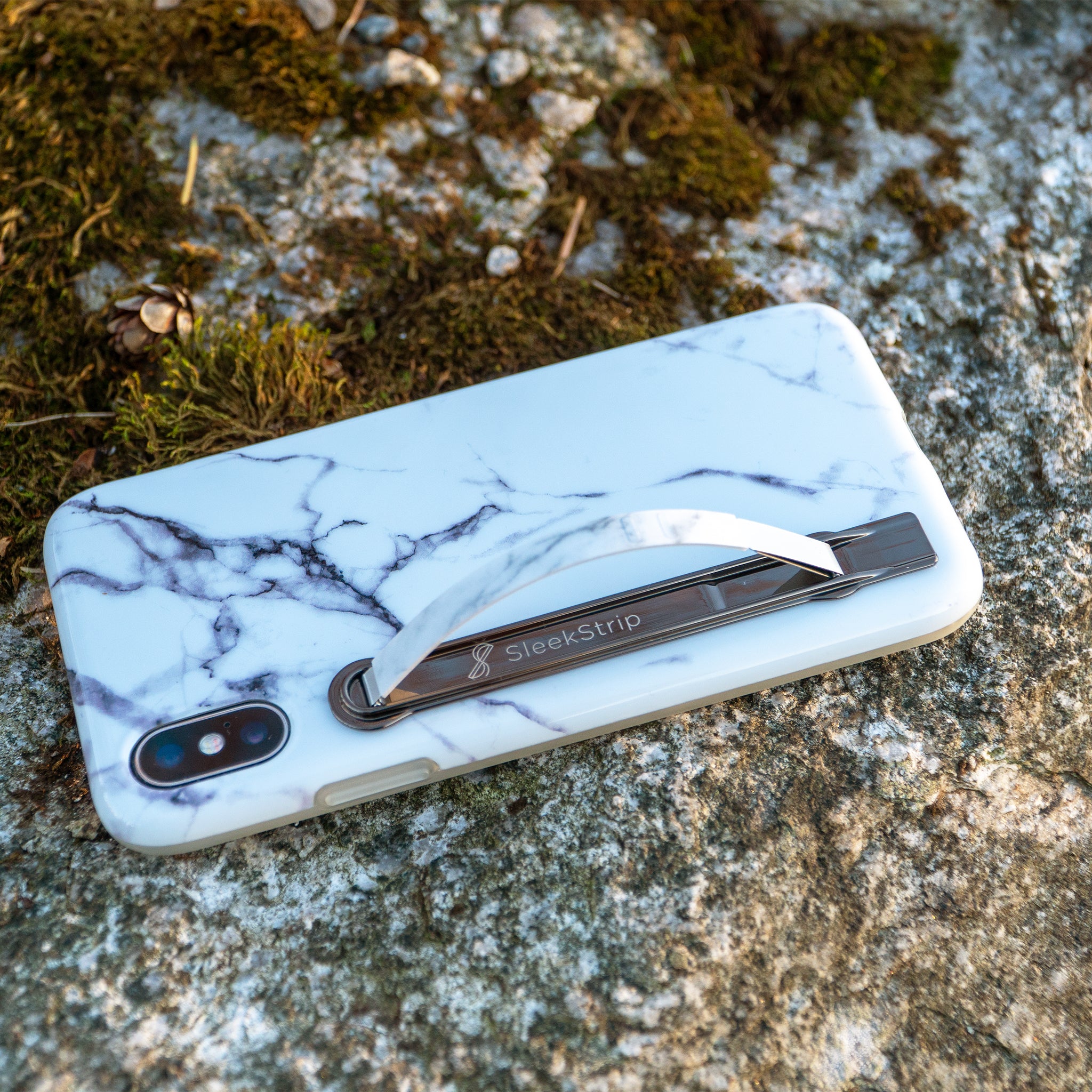 Gunmetal x White Marble